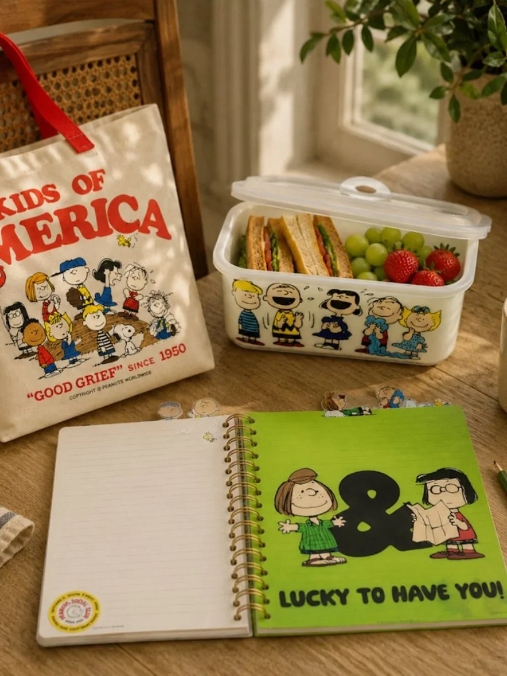 Peanuts Lunch Box – Snoopy & Friends Stoneware Food Container w/ Lid